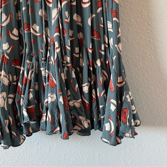 Angie Cowgirl Hat Cowboy Western Dress Spaghetti Strap Boho Festival Size Medium - Picture 3 of 6